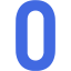 royal blue letter o icon