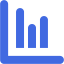 royal blue line chart icon