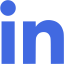 royal blue linkedin icon