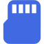 royal blue micro sd icon