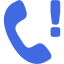 royal blue missed call icon