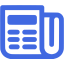 royal blue newspaper icon