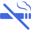 royal blue no smoking icon