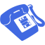 royal blue phone 45 icon