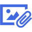 royal blue picture attachment icon