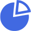 royal blue pie icon