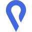 royal blue pin 6 icon