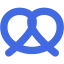 royal blue pretzel icon