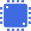 royal blue processor icon