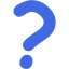 royal blue question mark 2 icon