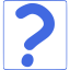 royal blue question mark 9 icon