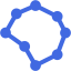 royal blue radar plot icon