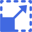 royal blue resize icon