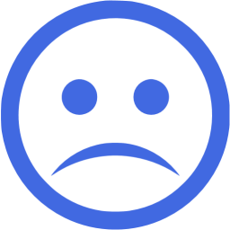 Royal blue sad icon - Free royal blue emoticon icons