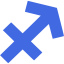 royal blue sagittarius icon