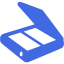 royal blue scanner icon