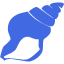 royal blue seashell icon