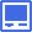 royal blue self service kiosk icon