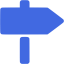 royal blue signpost icon