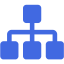 royal blue sitemap icon