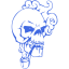 royal blue skull 10 icon