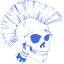 royal blue skull 15 icon