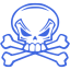 royal blue skull 26 icon