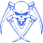 royal blue skull 30 icon