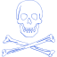 royal blue skull 52 icon