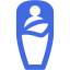 royal blue sleeping bag icon