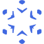 royal blue snowflake 21 icon