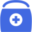 royal blue survival bag icon