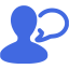 royal blue talk icon