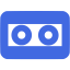 royal blue tape drive icon