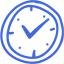 royal blue time 9 icon