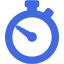 royal blue time icon