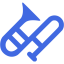 royal blue trambone icon