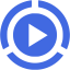 royal blue video play 2 icon