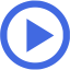 royal blue video play 3 icon