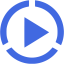 royal blue video play 4 icon