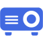 royal blue video projector icon