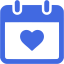 royal blue wedding day icon