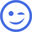 royal blue wink icon