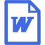 royal blue word 2 icon