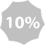 silver 10 percent badge icon