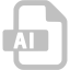 silver adobe ai 2 icon