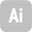 silver adobe ai icon