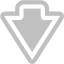 silver arrow down icon