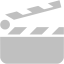 silver clapperboard icon