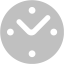 silver clock 9 icon